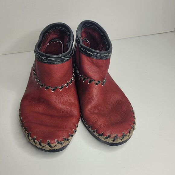 Ricardo Medina red leather slip on moccasin - Picture 2 of 9